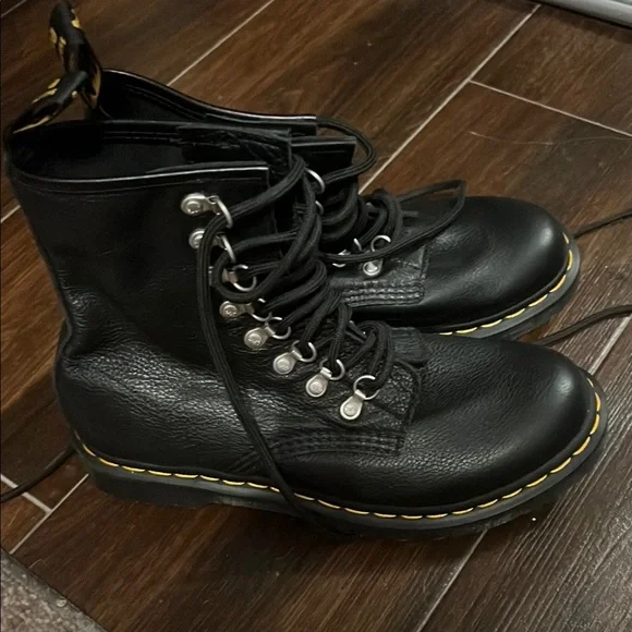Dr. Martens Black Combat Boots - Picture 4 of 5